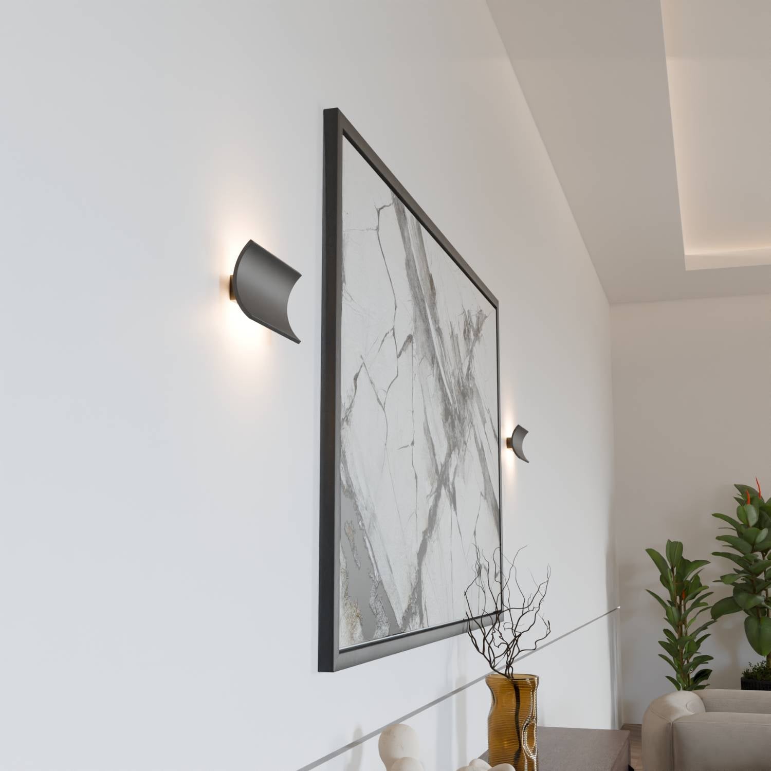 Elegante LED-Wandleuchte mit warmem, indirektem Licht für innen und geschützte Außenbereiche | Restfield
