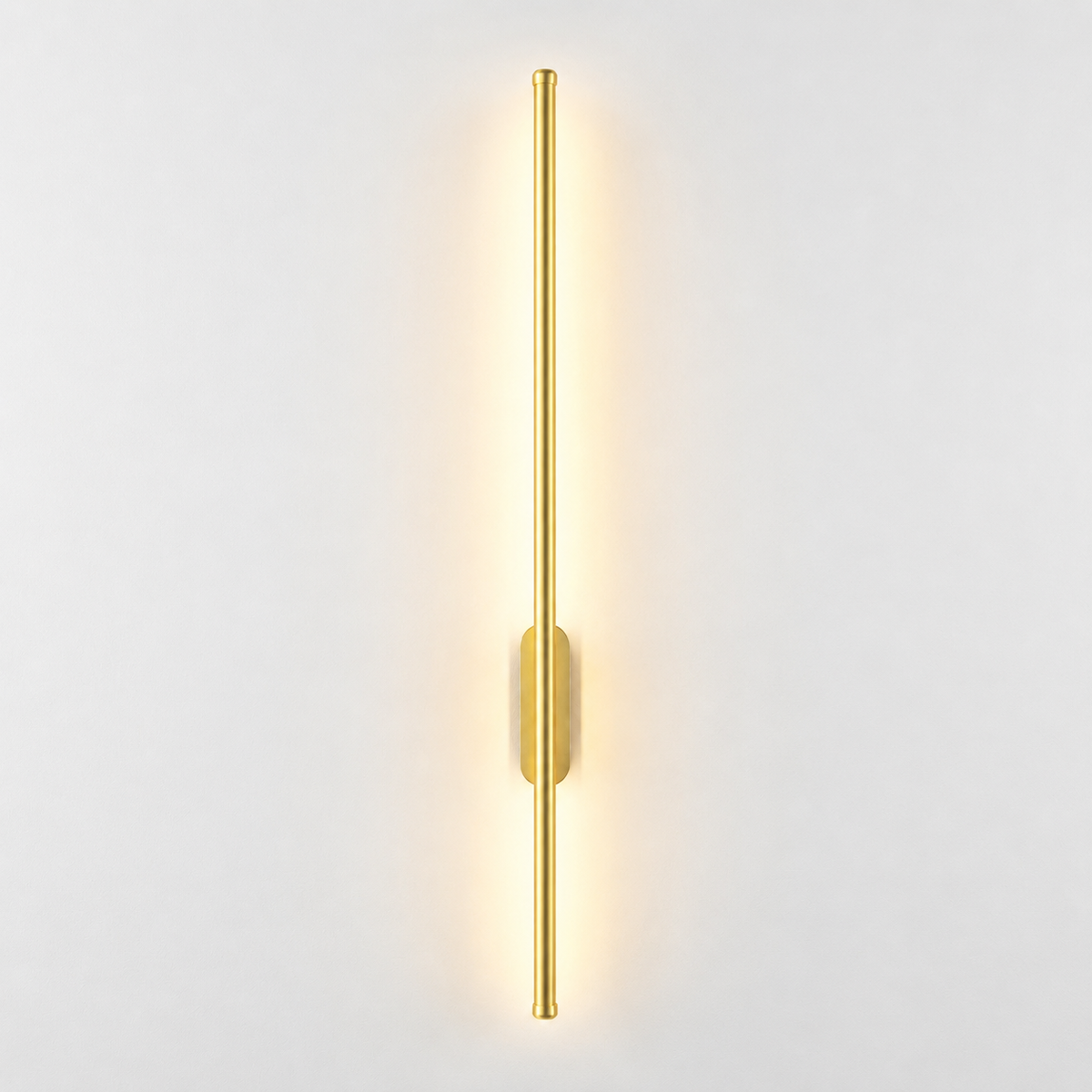 Applique murale LED au design linéaire, 60cm, 100cm, blanc chaud 3000K, noir et doré, aluminium, éclairage mural moderne pour salon | Sansoti