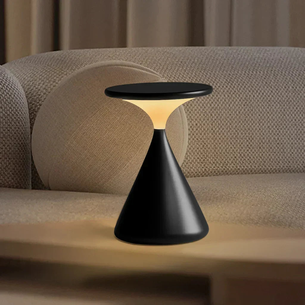 Draagbare Zandloper Tafellamp met Dimbare LED Batterij Accustroom Sfeerlicht Draadloze Touch Bediening Woon Slaapkamer Kantoor Retro Stijlvol Modern Design | Sansoti