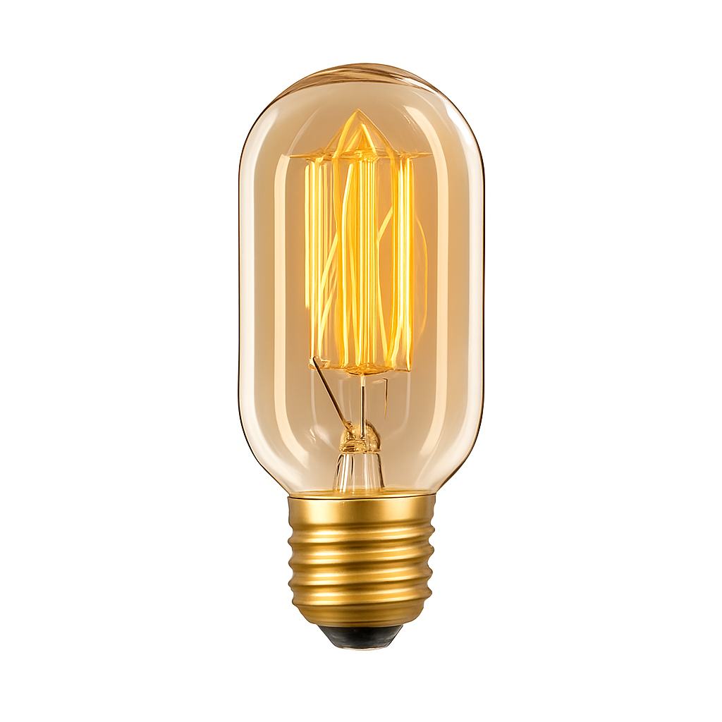 Lampe Edison E27 40W Verre Vintage Lampe à filament Rétro Lampe d'ambiance Blanc chaud Tube T45 Industriel Loft Salon Salle à manger Chambre | Restfield