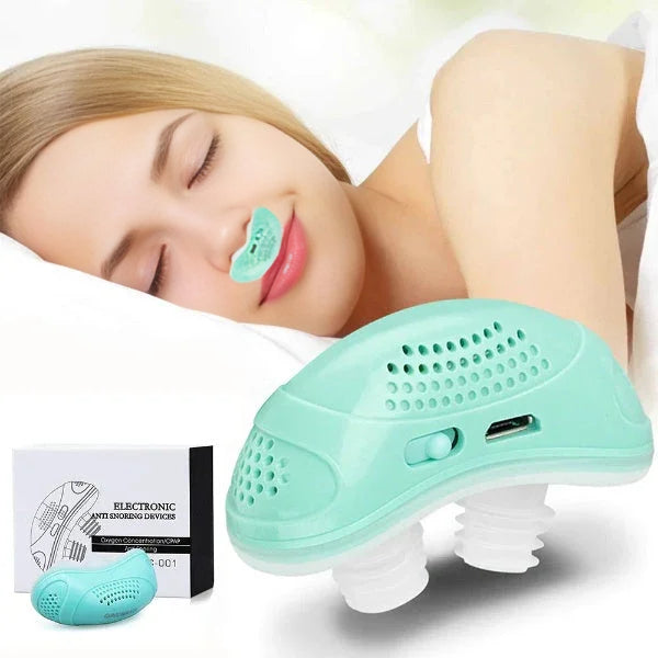 Appareil compact de ventilation nasale pour dormir paisiblement, aide anti-ronflement et à la respiration, rechargeable, format voyage, amélioration du sommeil | Sansoti