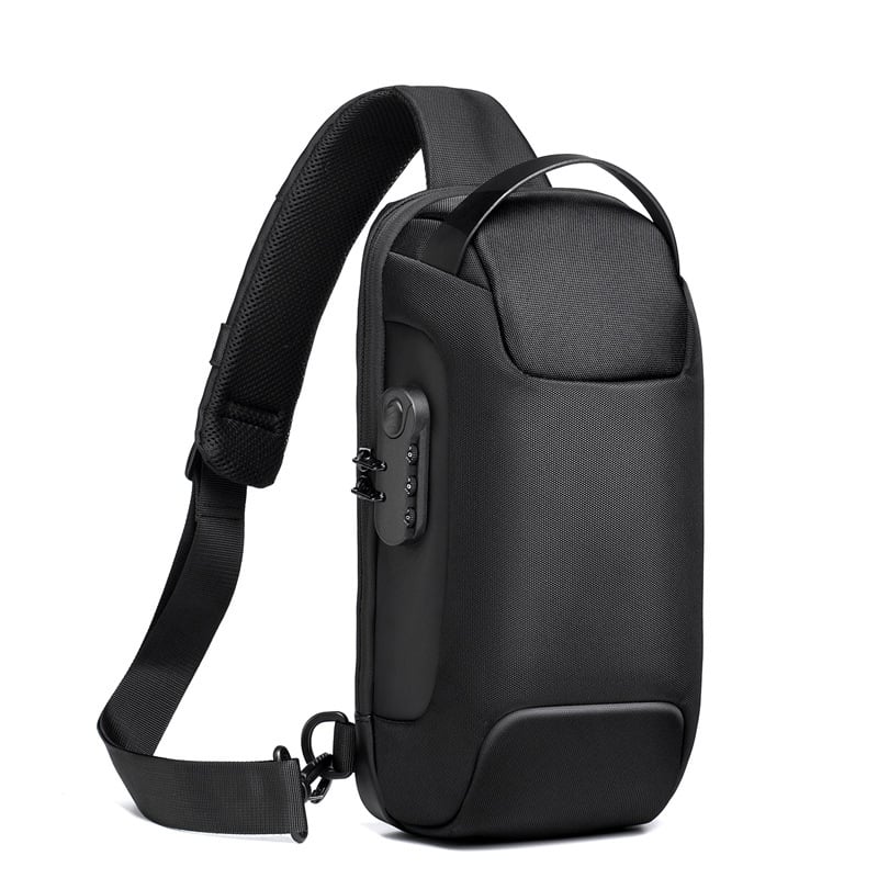 Sac bandoulière avec port de charge USB et serrure à combinaison, déperlant, pour les voyages, le travail et un usage quotidien | Sansoti