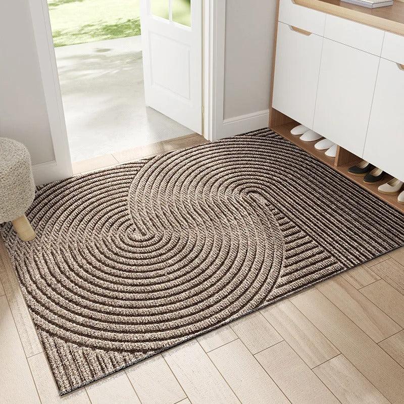 Antislip Deurmat Binnen & Buiten Groen Grijs Khaki Vuilvangmat Slijtvast Design Entree Hal Voordeur Inkom | Sansoti