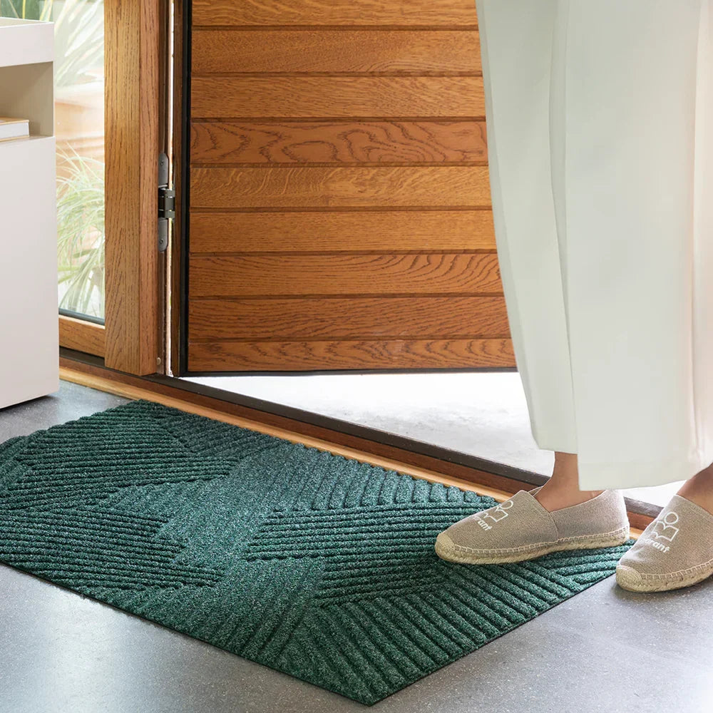 Antislip Deurmat Binnen & Buiten Groen Grijs Khaki Vuilvangmat Slijtvast Design Entree Hal Voordeur Inkom | Sansoti