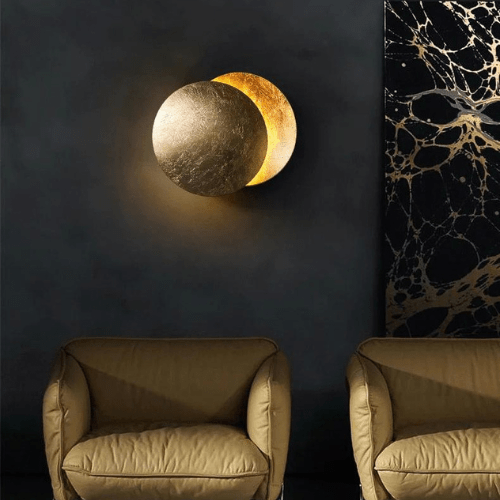 Applique murale Éclipse solaire Orientable Métal Or Art déco LED | Restfield