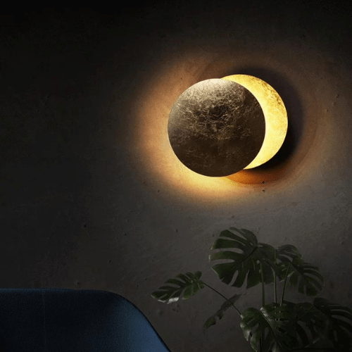 Applique murale Éclipse solaire Orientable Métal Or Art déco LED | Restfield