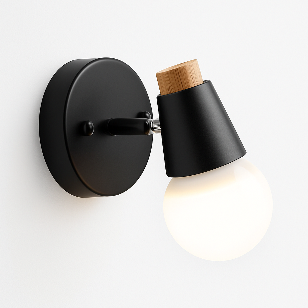 Wandleuchte Hirsch Metall Holz Schwarz E27 Wohnzimmer Schlafzimmer Hirschlampe Wandlicht Dekorativ Rentier Küche Kinderzimmer | Restfield