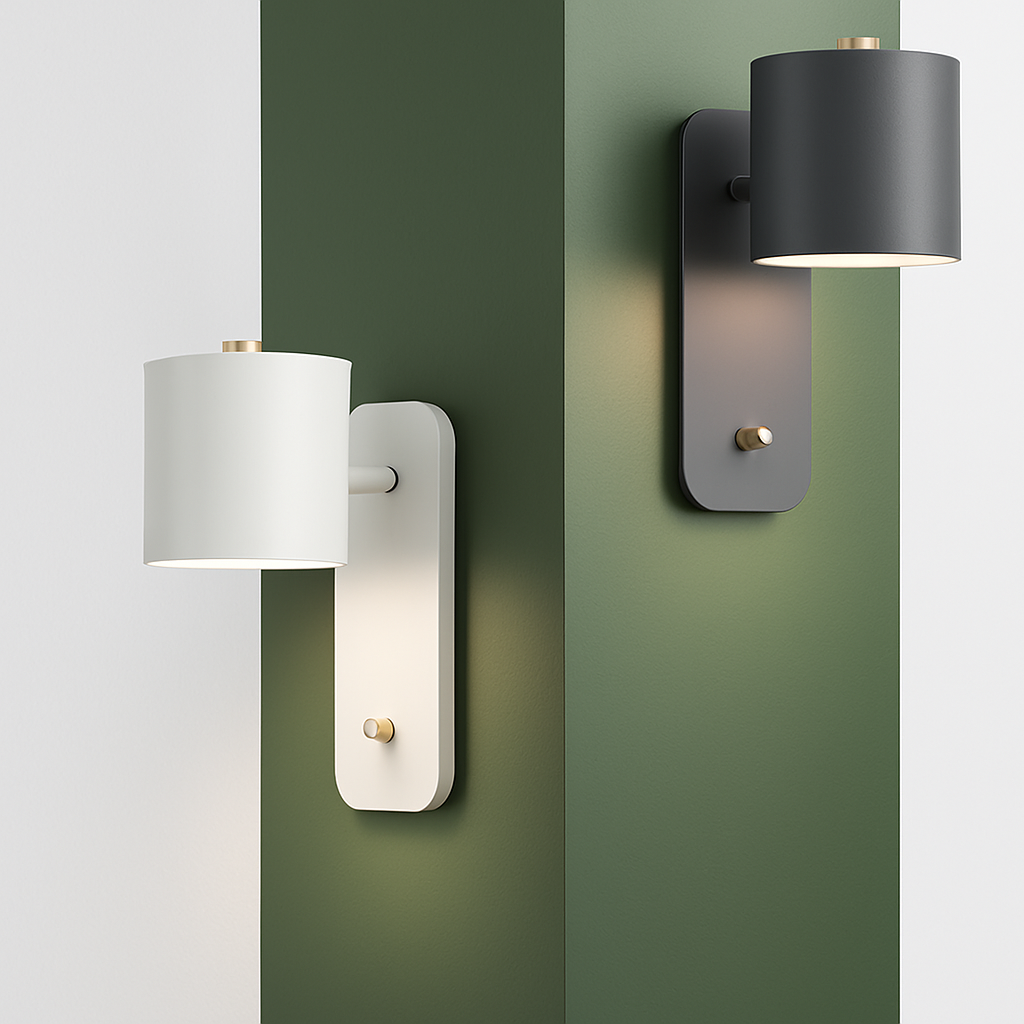Wandleuchte Metall E27 Schwarz Weiß Schlafzimmer Wohnzimmer Schalter Nordische Wandlampe Leselampe Treppe Flur Nachttischlampe | Restfield