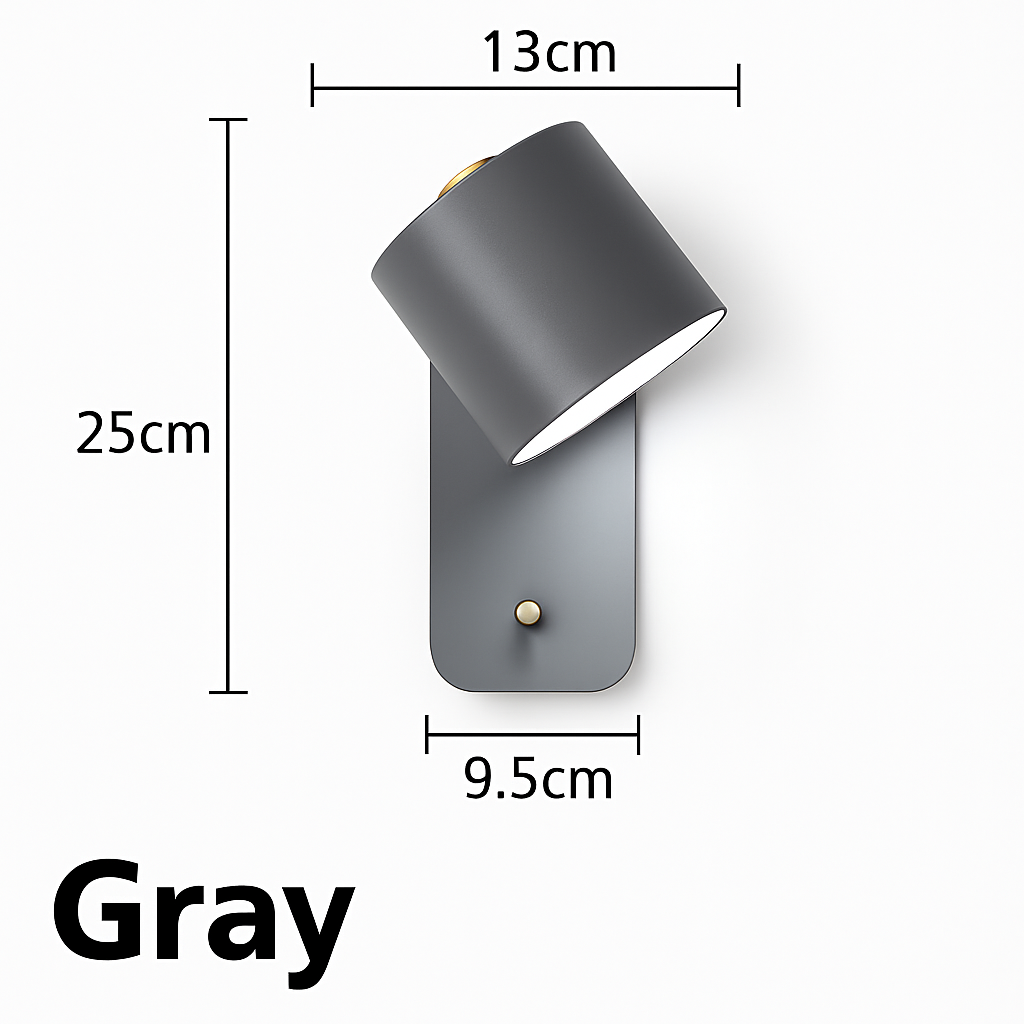 Wandleuchte Metall E27 Schwarz Weiß Schlafzimmer Wohnzimmer Schalter Nordische Wandlampe Leselampe Treppe Flur Nachttischlampe | Restfield