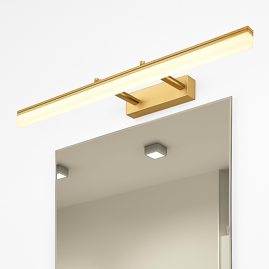 Spiegelleuchte LED Aluminium Gold Badezimmer Wohnzimmer Lineare Wandleuchte Spiegelbeleuchtung Make-up Lampe Kunst Beleuchtung | Restfield