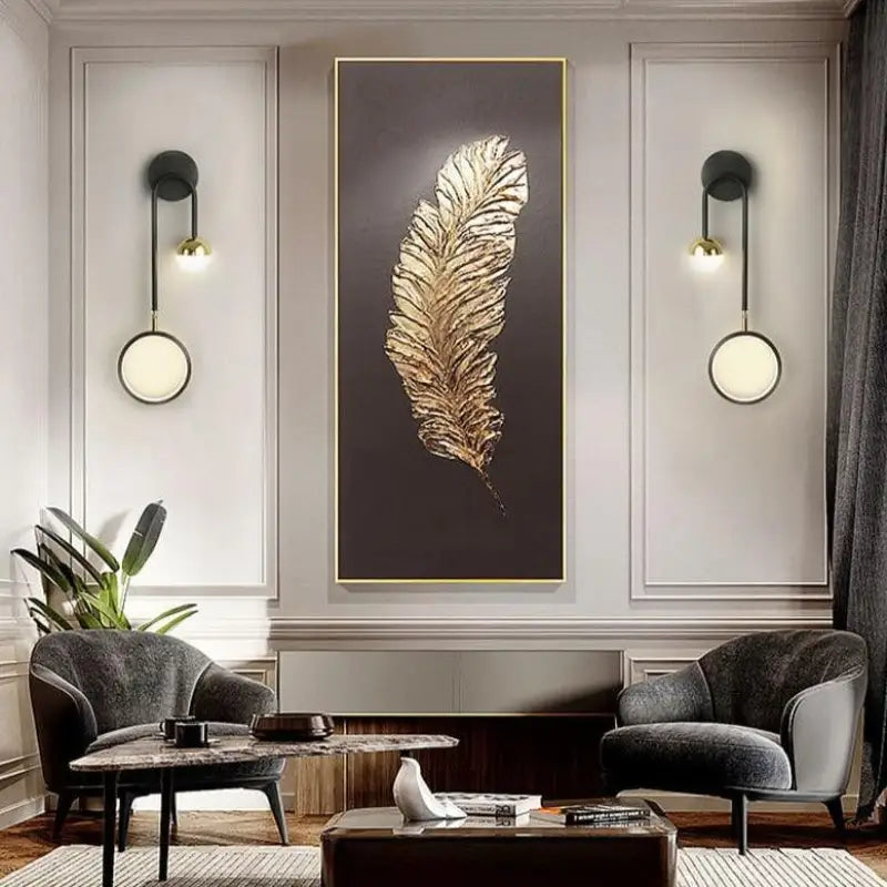 Wandlamp Scandinavisch Aluminium Zwart 48cm LED Dimbaar Modern Design | Sansoti