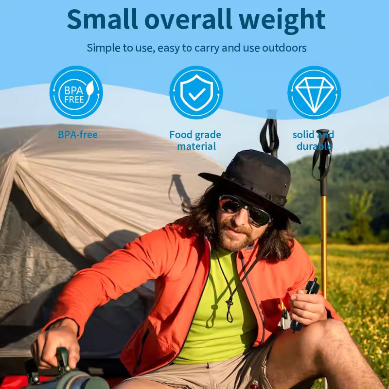 Tragbarer Wasserfilterstrohhalm, Kapazität 4000L, Outdoor, Camping, Wandern, Notfälle, Ultrafiltration, Survival | Sansoti