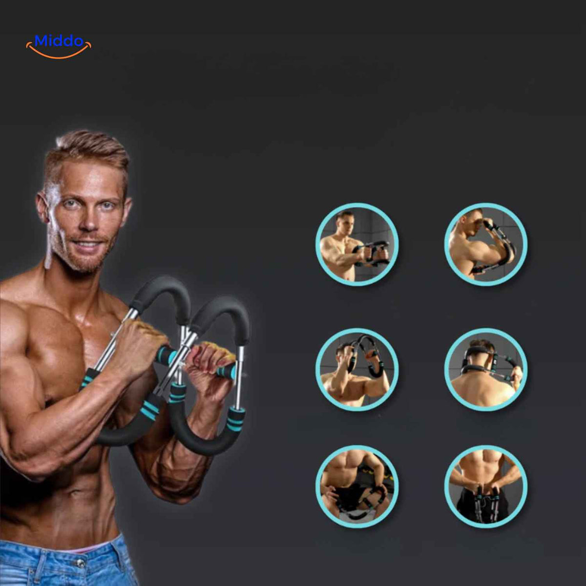 U-Shaped Arm Trainer Adjustable Three Positions Home Fitness Shoulder Chest Back Core Muscle Training Workout | Sansoti