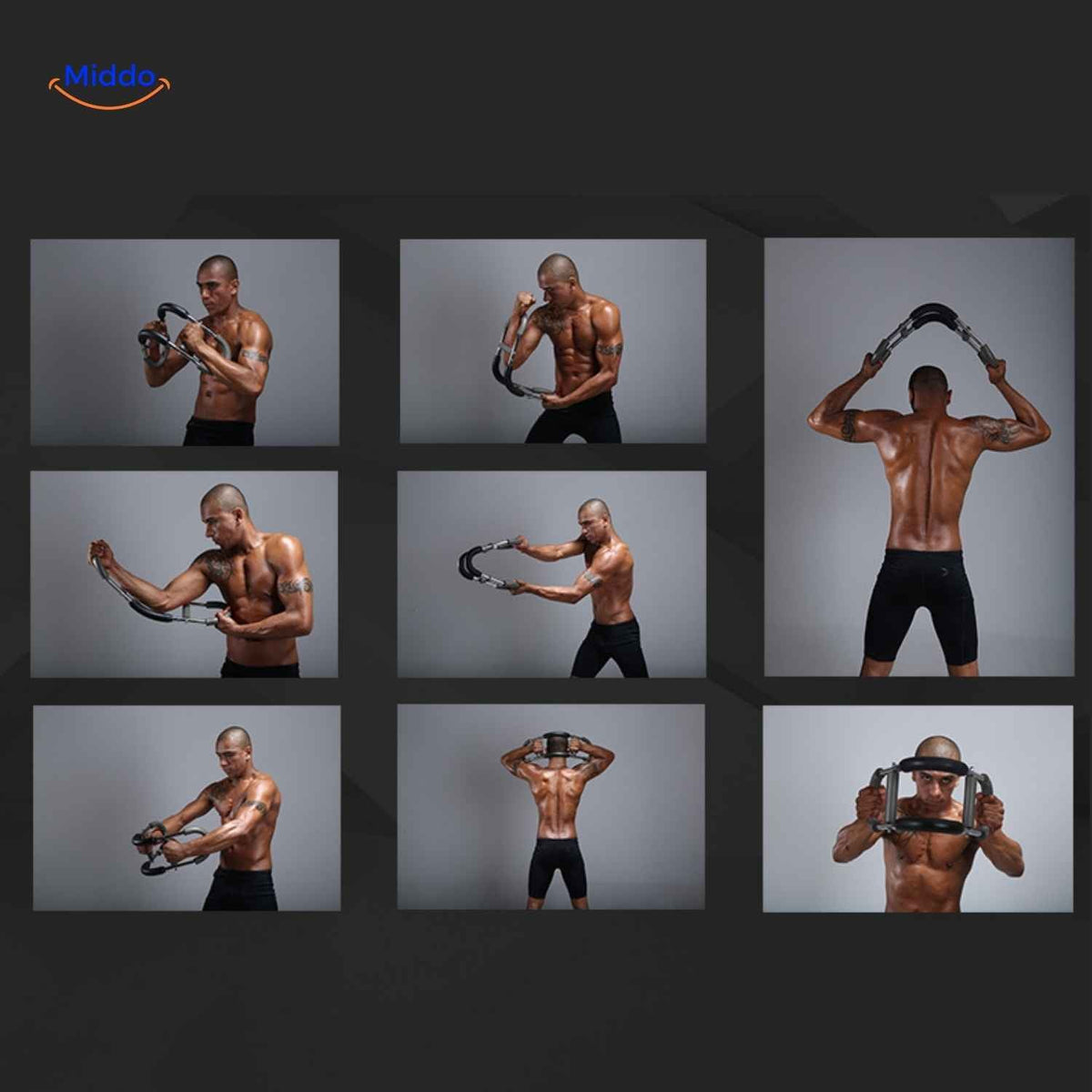 U-Shaped Arm Trainer Adjustable Three Positions Home Fitness Shoulder Chest Back Core Muscle Training Workout | Sansoti
