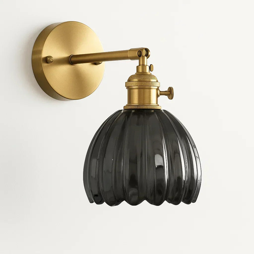 Wandlamp met Glazen Tulpvormige Kap Retro Vintage Sfeerverlichting E26 Fitting voor Woonkamer Slaapkamer | Sansoti