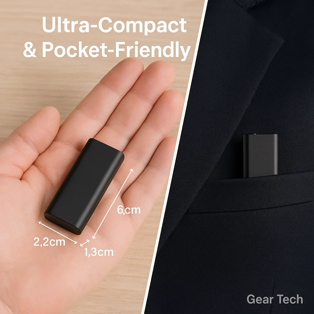 Compacte Spraakrecorder 16GB – Kleine Digitale Audiorecorder met Spraakactivatie en 50 Uur Opname | Sansoti
