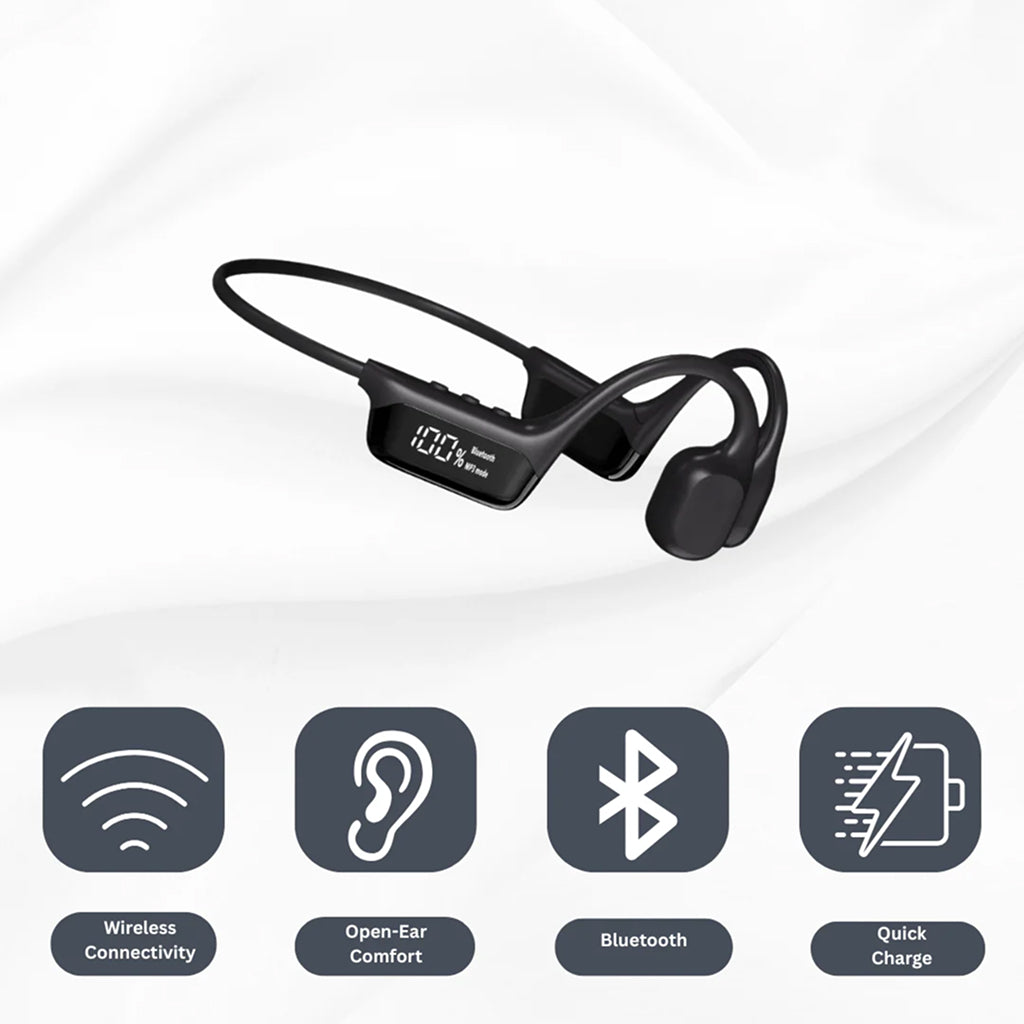 Kabellose Knochenleitungs-Kopfhörer mit Open-Ear-Design, IPX5-wasserbeständigem Titanrahmen für Sport und Laufen | Sansoti