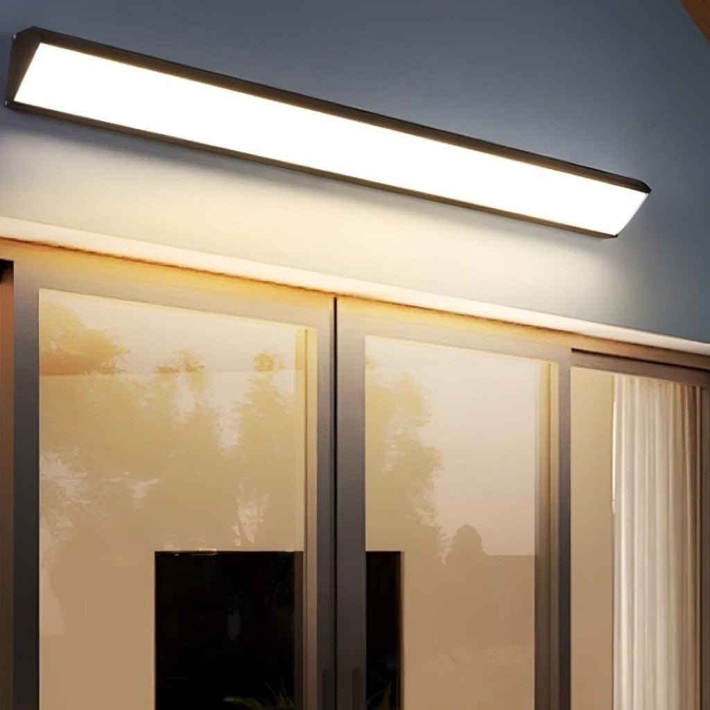 Applique murale extérieure à LED en aluminium, étanche IP65, noir et blanc, 20–90 cm, lumière chaude, froide ou neutre, jardin et véranda | Sansoti