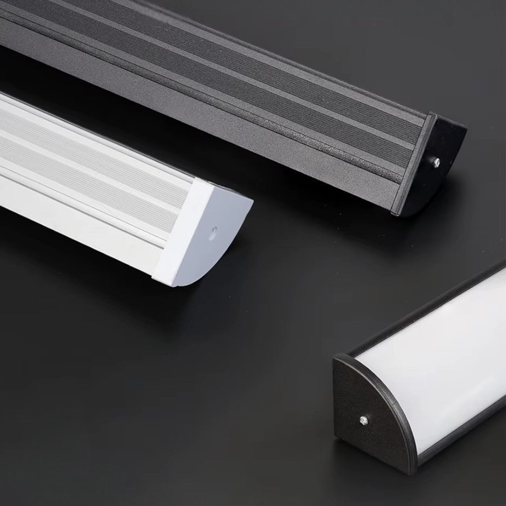 Applique murale extérieure à LED en aluminium, étanche IP65, noir et blanc, 20–90 cm, lumière chaude, froide ou neutre, jardin et véranda | Sansoti