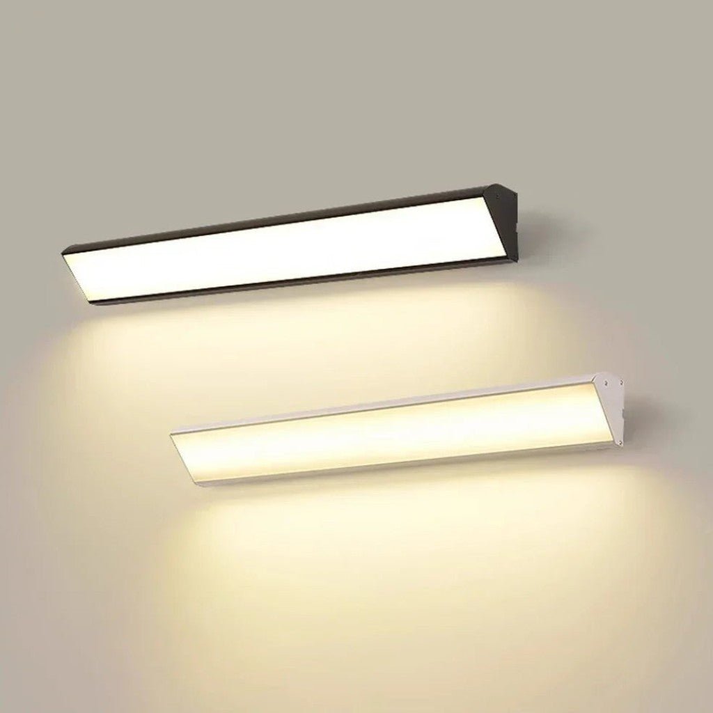Applique murale extérieure à LED en aluminium, étanche IP65, noir et blanc, 20–90 cm, lumière chaude, froide ou neutre, jardin et véranda | Sansoti