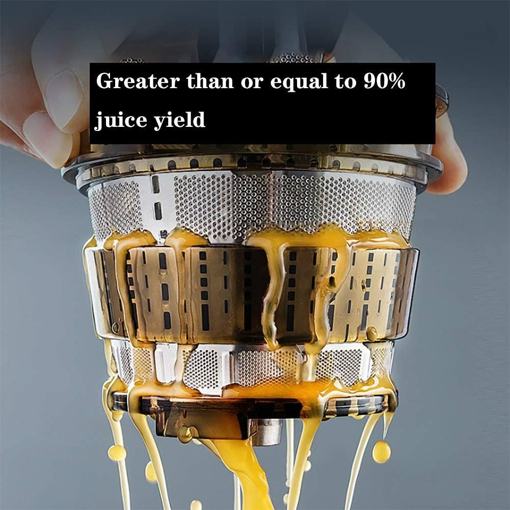 Elektrische Sapcentrifuge 90mm voor Groenten en Fruit met Pulpscheiding Automatische Persing Slow Juicer | Sansoti