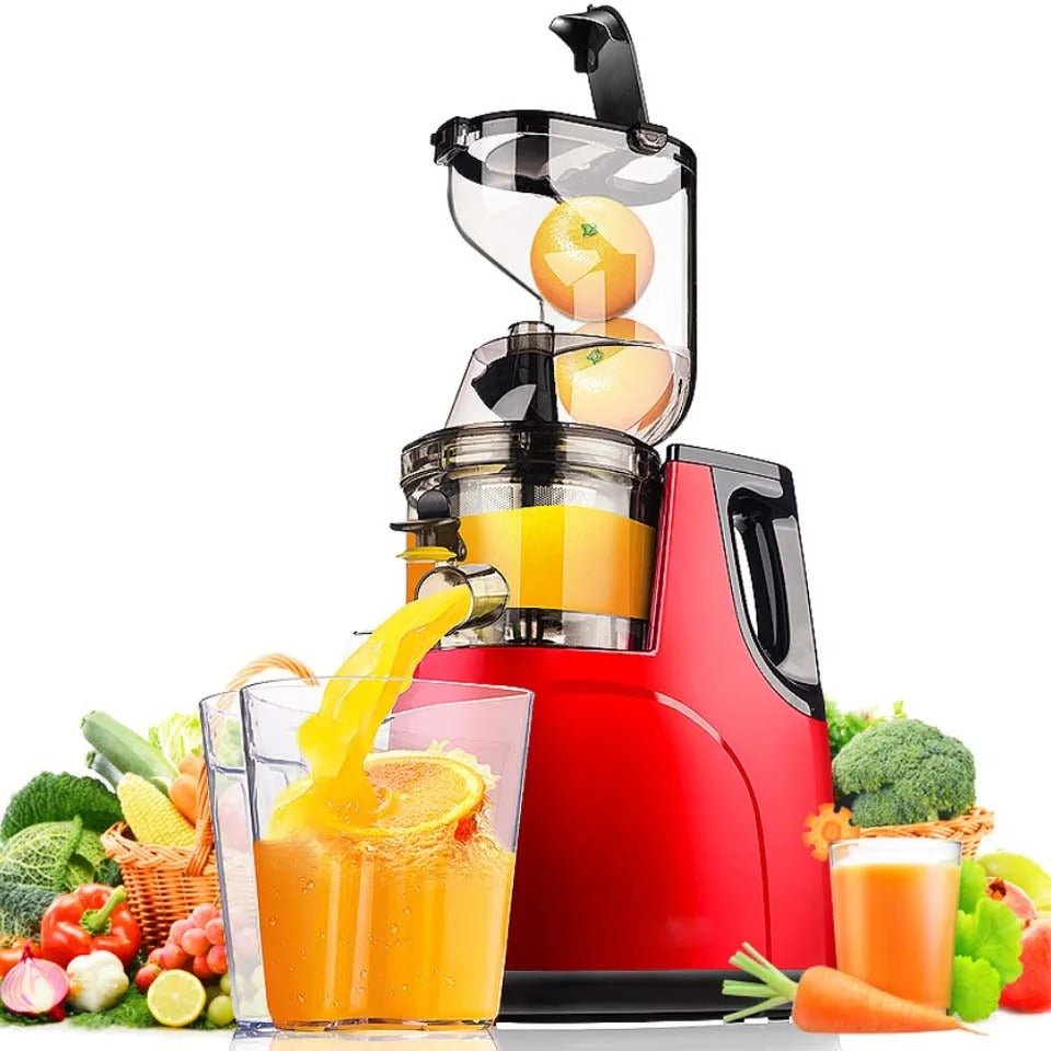 Elektrische Sapcentrifuge 90mm voor Groenten en Fruit met Pulpscheiding Automatische Persing Slow Juicer | Sansoti