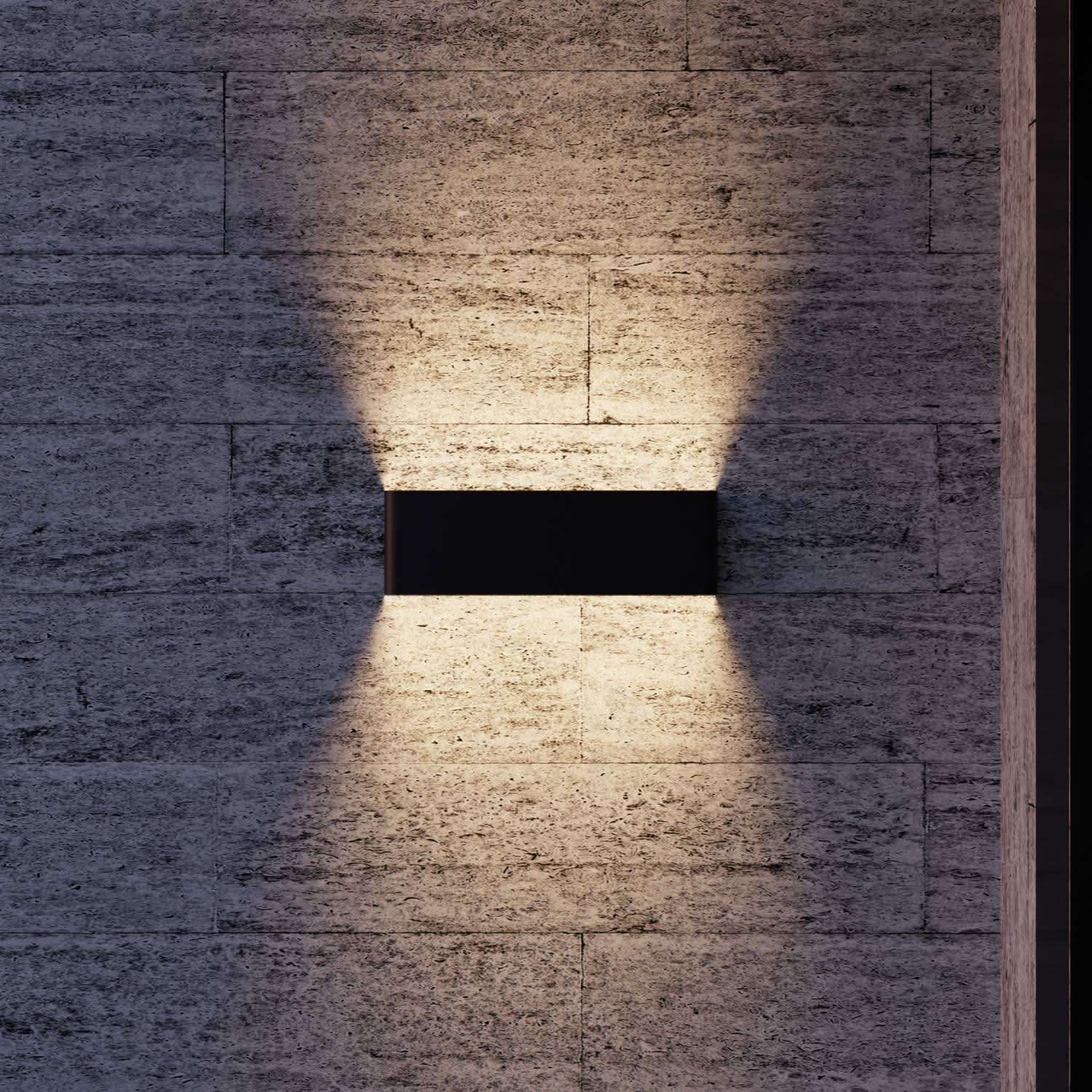 Minimalistische LED-Wandleuchte für Außen- und Innenbereiche mit Up-Down-Licht | Restfield