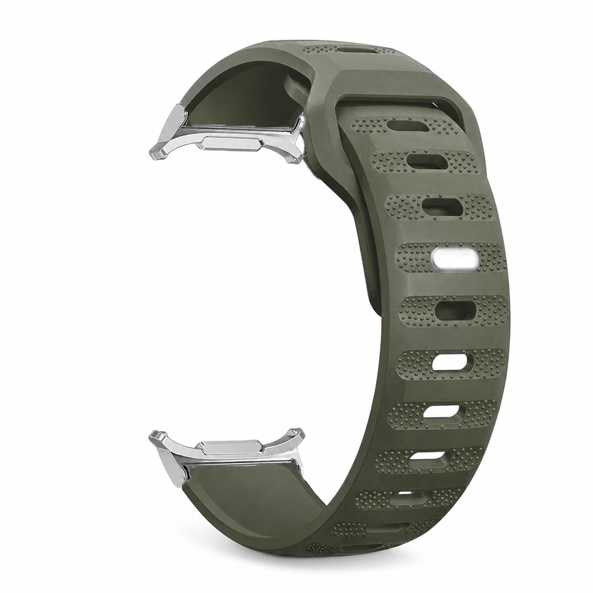 Sportuhrarmband aus belüftetem Silikon für Smartwatches, 40 mm, 44 mm, 46 mm, 47 mm, Fitnessarmband, Training, Sport | Sansoti