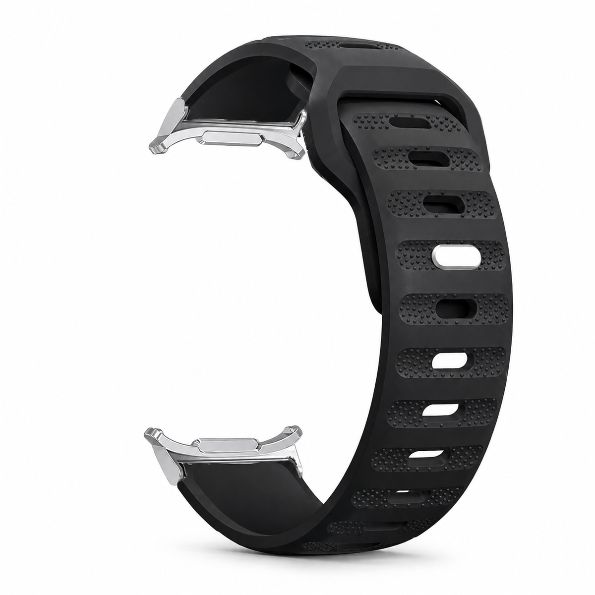 Sportuhrarmband aus belüftetem Silikon für Smartwatches, 40 mm, 44 mm, 46 mm, 47 mm, Fitnessarmband, Training, Sport | Sansoti