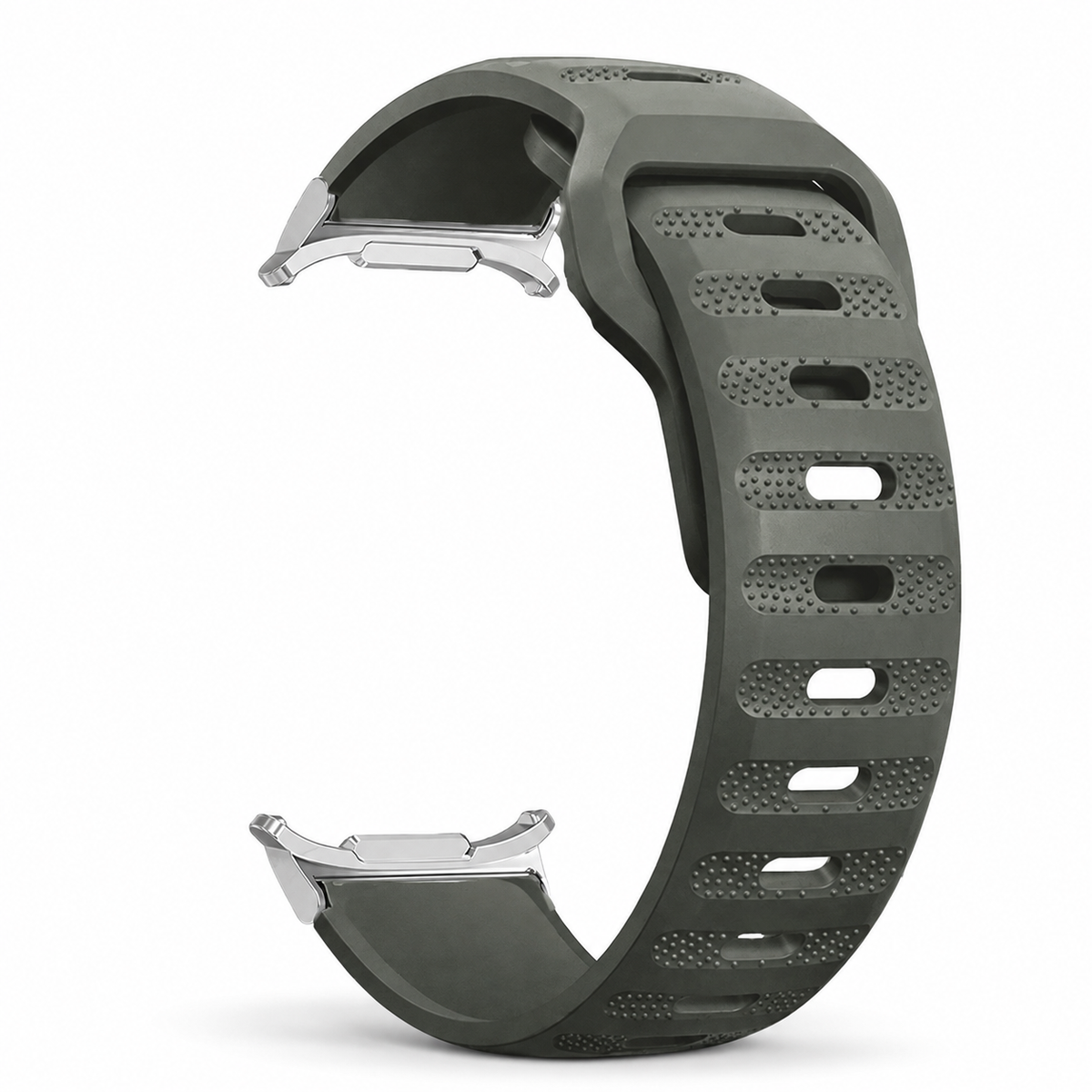 Sportuhrarmband aus belüftetem Silikon für Smartwatches, 40 mm, 44 mm, 46 mm, 47 mm, Fitnessarmband, Training, Sport | Sansoti