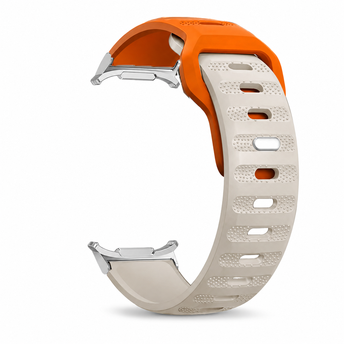 Sportuhrarmband aus belüftetem Silikon für Smartwatches, 40 mm, 44 mm, 46 mm, 47 mm, Fitnessarmband, Training, Sport | Sansoti