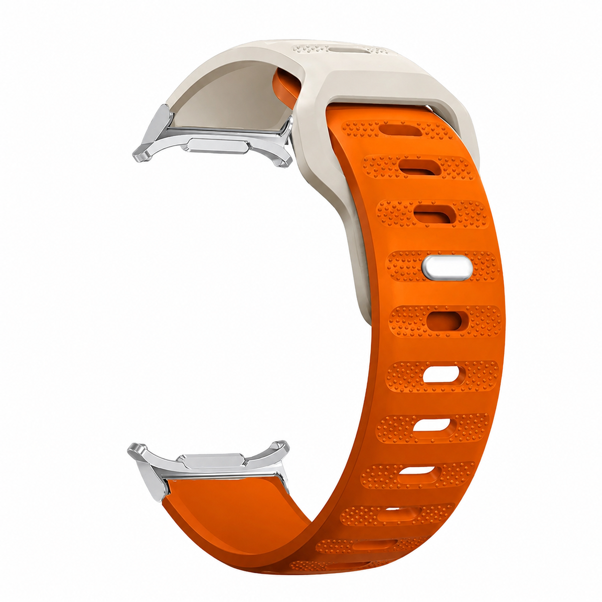 Sportuhrarmband aus belüftetem Silikon für Smartwatches, 40 mm, 44 mm, 46 mm, 47 mm, Fitnessarmband, Training, Sport | Sansoti