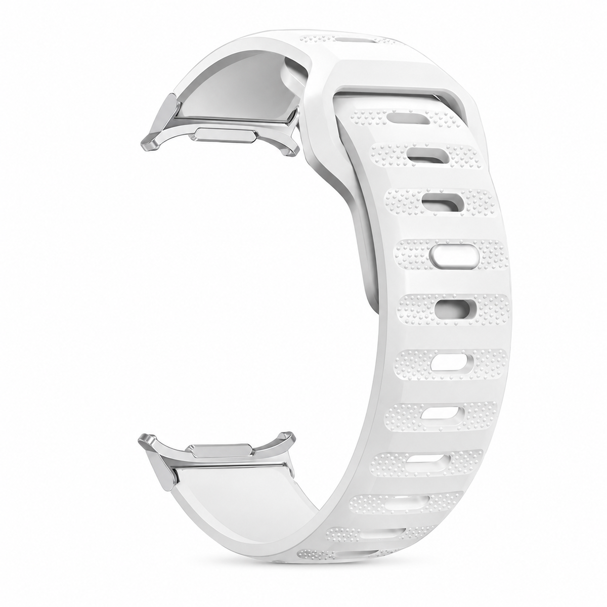 Sportuhrarmband aus belüftetem Silikon für Smartwatches, 40 mm, 44 mm, 46 mm, 47 mm, Fitnessarmband, Training, Sport | Sansoti