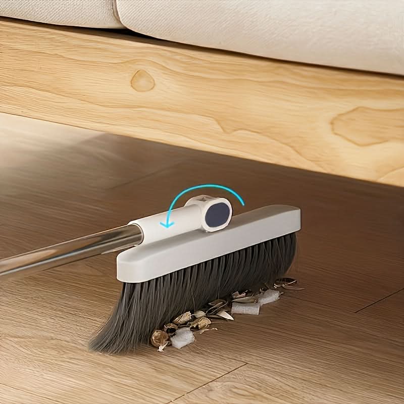 Ensemble balai et pelle avec long manche de 124 cm, outil de nettoyage ergonomique, rangement vertical pour la maison | Sansoti