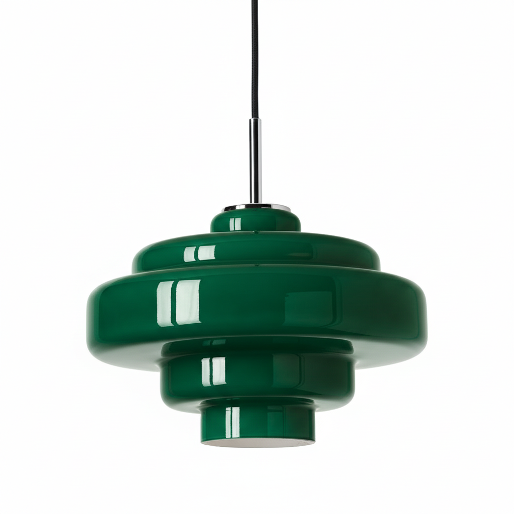 Gekleurde Glazen Hanglamp met Verstelbare Ophanging – Moderne Lichtpunt voor Eetkamer Keuken Woonkamer | Sansoti