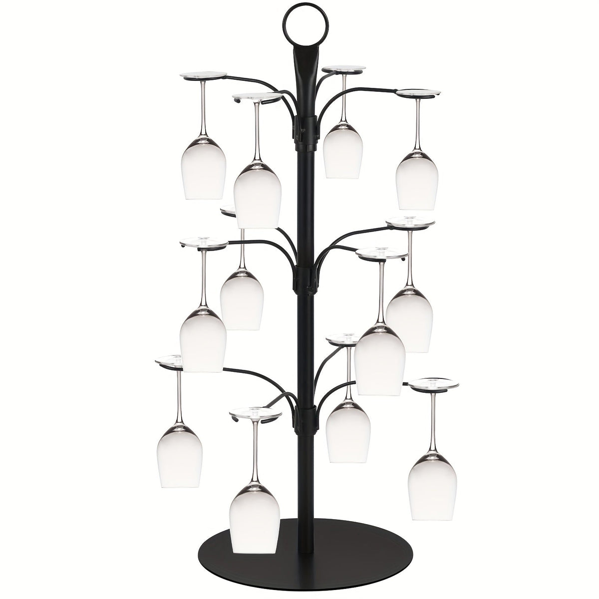 Metall-Gläserständer 63cm für 12 Gläser Champagner-Cocktail-Wein Festtafel Weihnachtsumtrunk Dekoratives Centerpiece | Sansoti