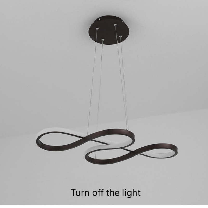 Musical Note Pendant Light Black Gold Design LED Adjustable Dining Room Living Room Modern Fixture Ambient Lighting Interior | Sansoti
