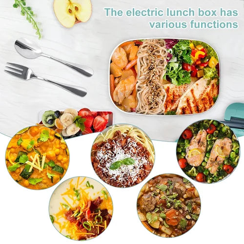 Elektrische Lunchbox met Verwarming 1.5L – Warm Eten Onderweg Auto & Thuis | Sansoti