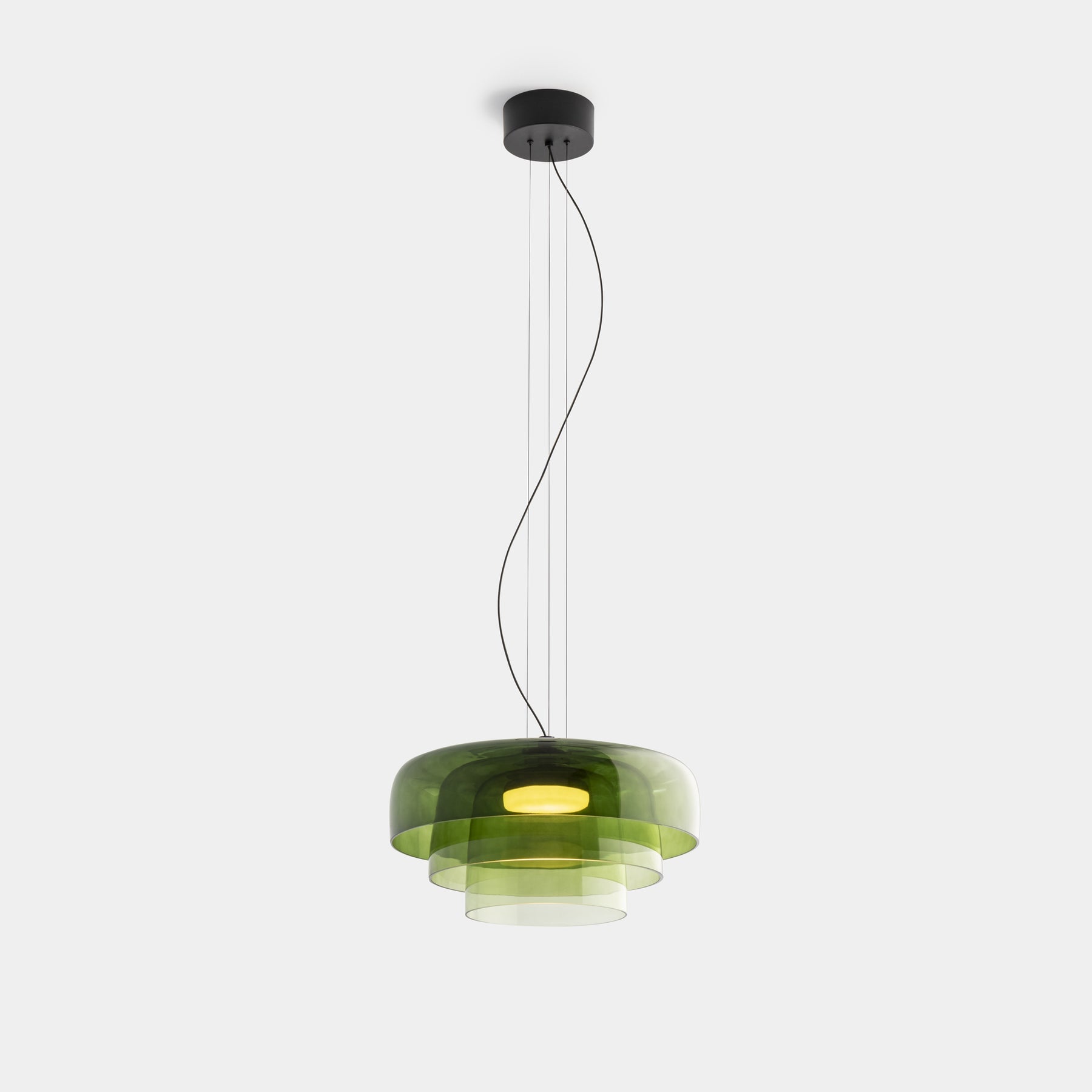 Hängelampe Glas Nordisches Design Geschichtet 1 2 3 Stufen Orange Grün Grau Esszimmer Küche Wohnzimmer Pendelleuchte Warmes Licht LED Einstellbar