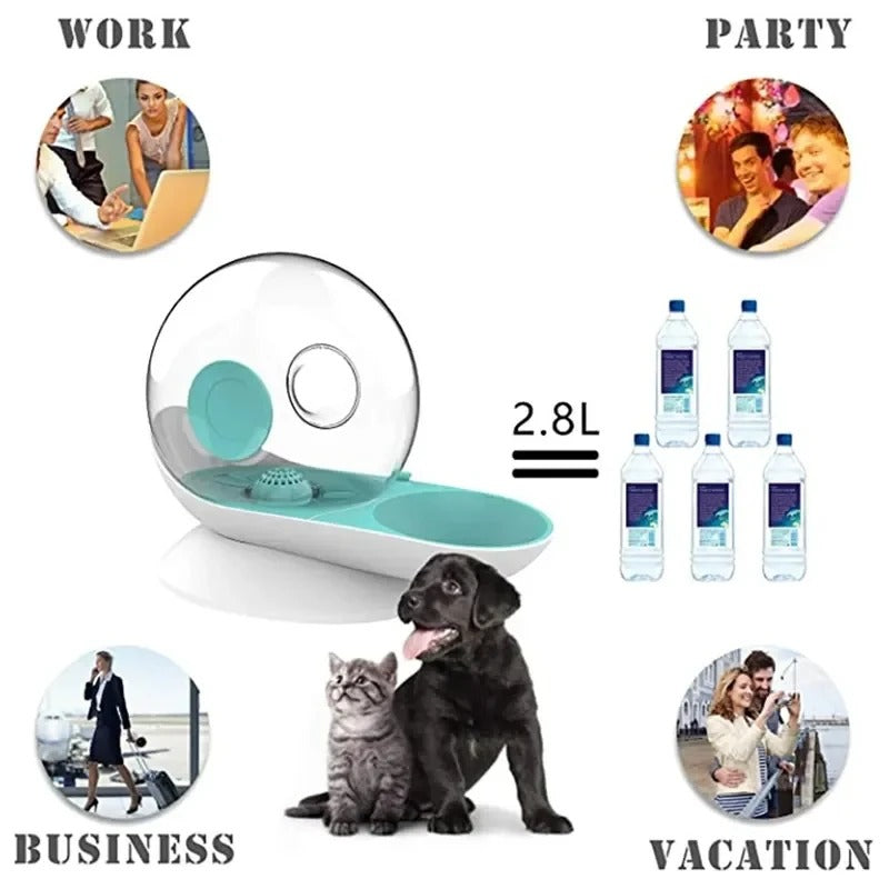 Automatische Drinkfontein 2.8L RVS Reservoir Katten Honden met Filtratie Stil Hydratatie voor Huisdieren | Sansoti