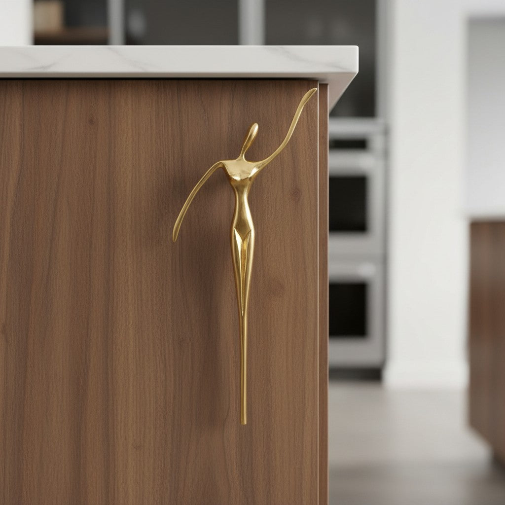 Minimalistische Kastgreep - Messing Zilver Roze - Scandinavisch Design Meubels | Sansoti