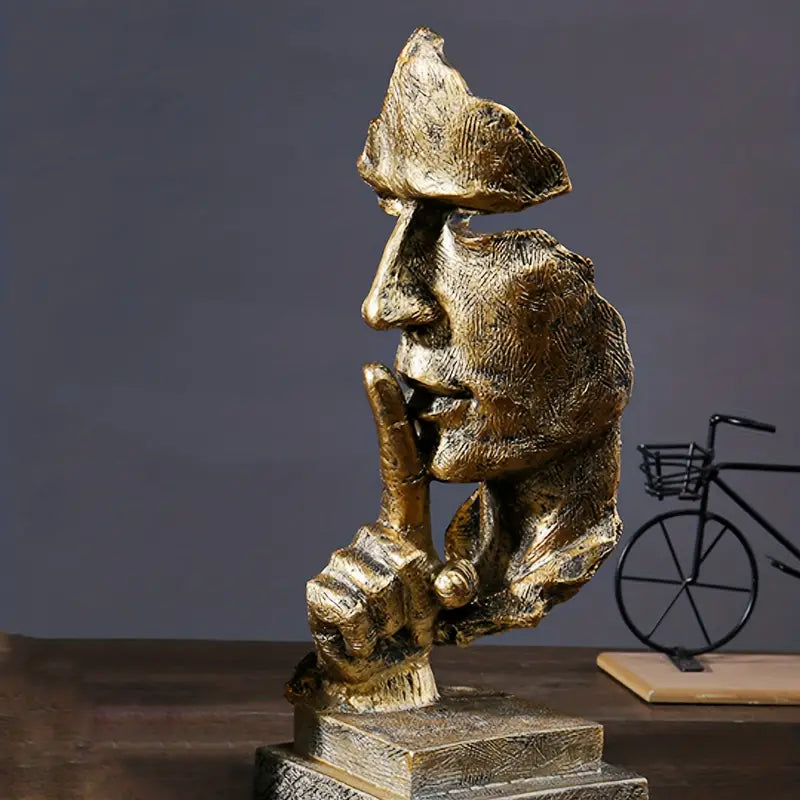 Abstracte Retro Sculptuur Met Stilte Gebaar In Bronslook Voor Woonkamer Bureau Of Design Interieur Decoratie | Sansoti
