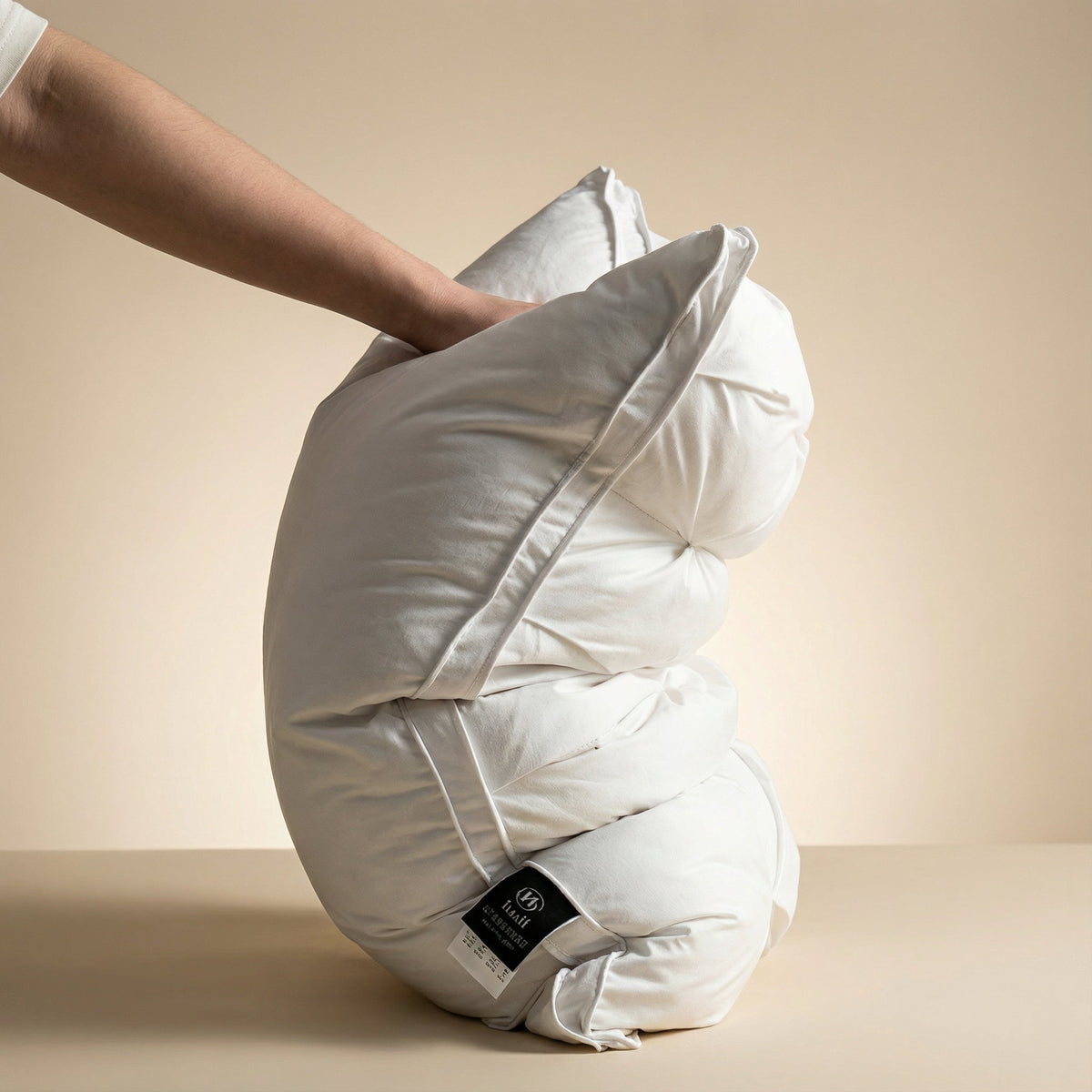 Oreiller en plumes d'oie 100 % naturel Respirant Indéformable Garnissage doux Confort toutes positions de sommeil 48x74cm | Sansoti