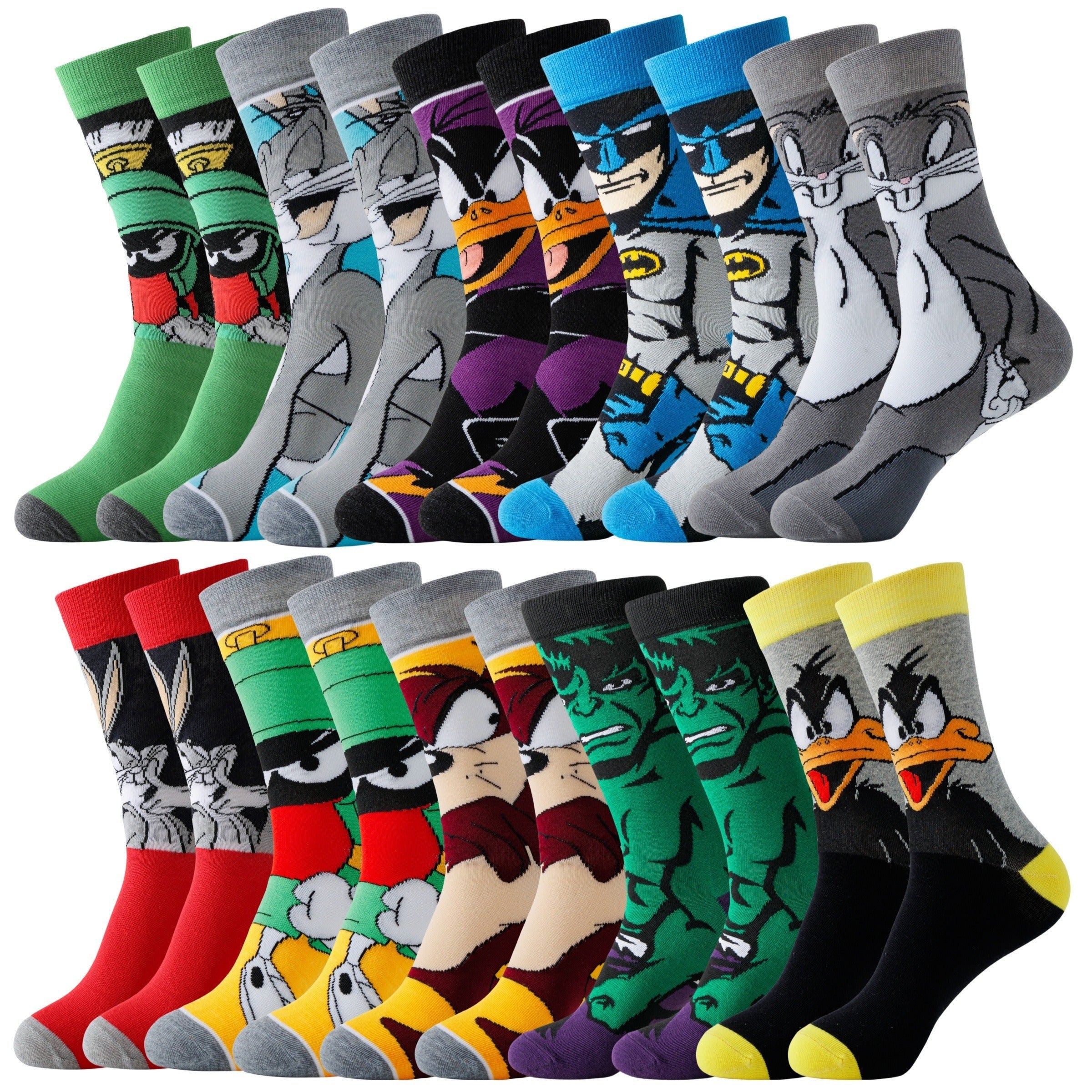 Cartoon Socken Set 20 Paar Polyester Spandex Multicolor Freizeit Streetwear Unisex Atmungsaktiv Elastisch | Restfield