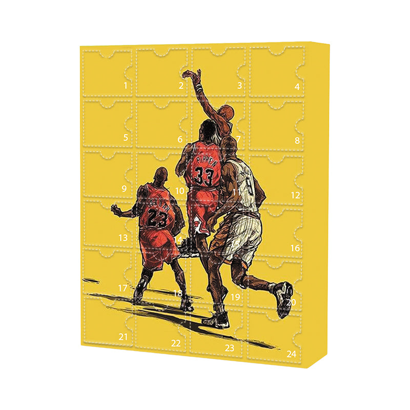 NBA Basketball Advent Calendar 24 Compartments December Countdown Collectible Figures Ornament Memorabilia Fans | Sansoti