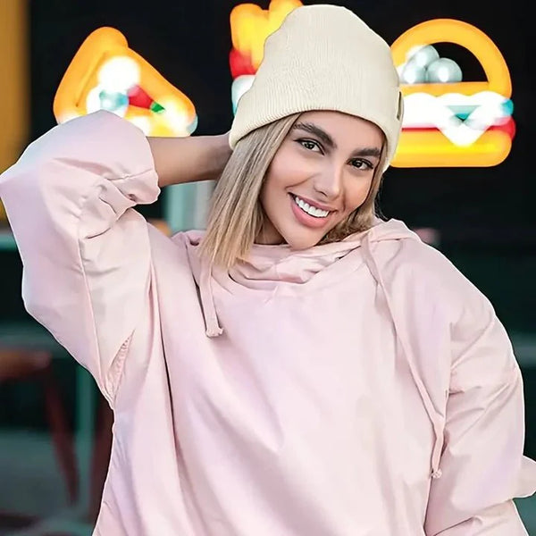 Zijden Wintermuts Dames Wol Voering Haarbescherming Ademend Windbestendig Warm Winteraccessoire Mode | Sansoti