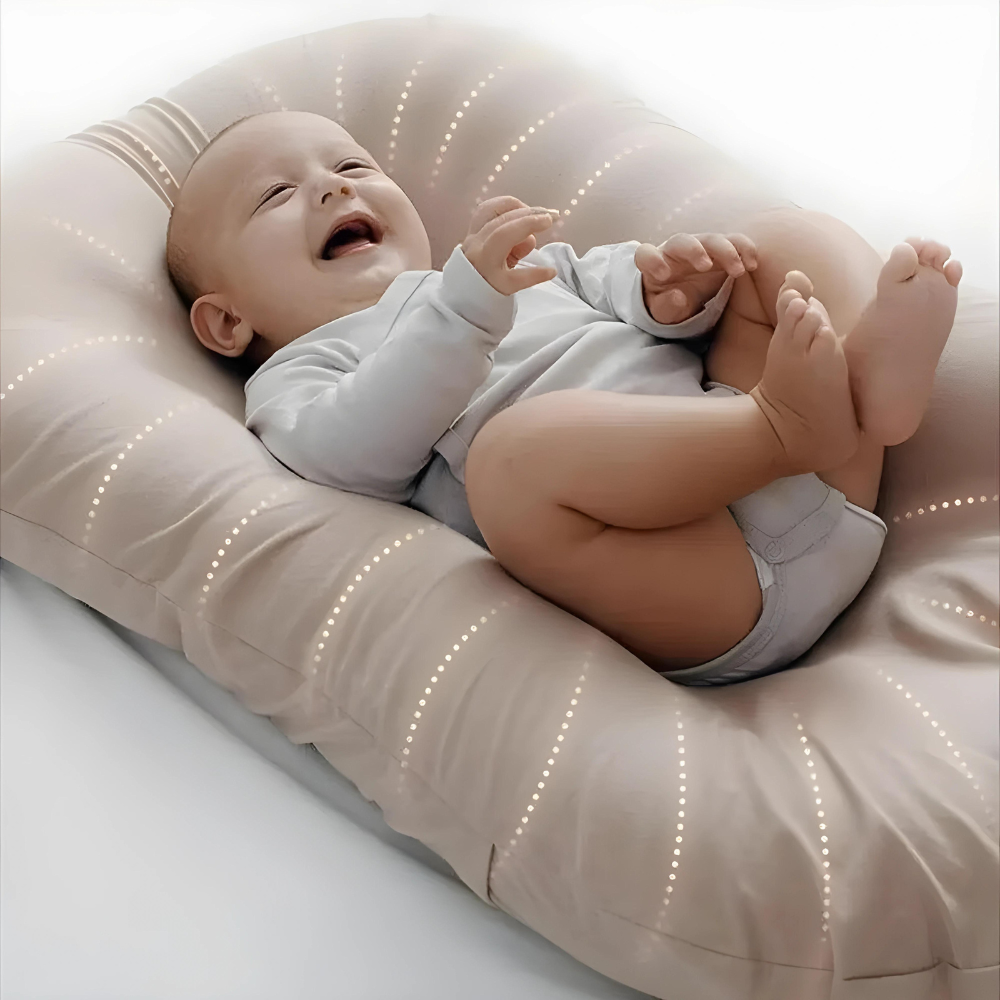 Babykussen Ergonomisch Katoen – Ademend Steunkussen voor Baby's en Peuters – Zacht Ondersteunend Hoofdkussen voor Rustmomenten | Sansoti