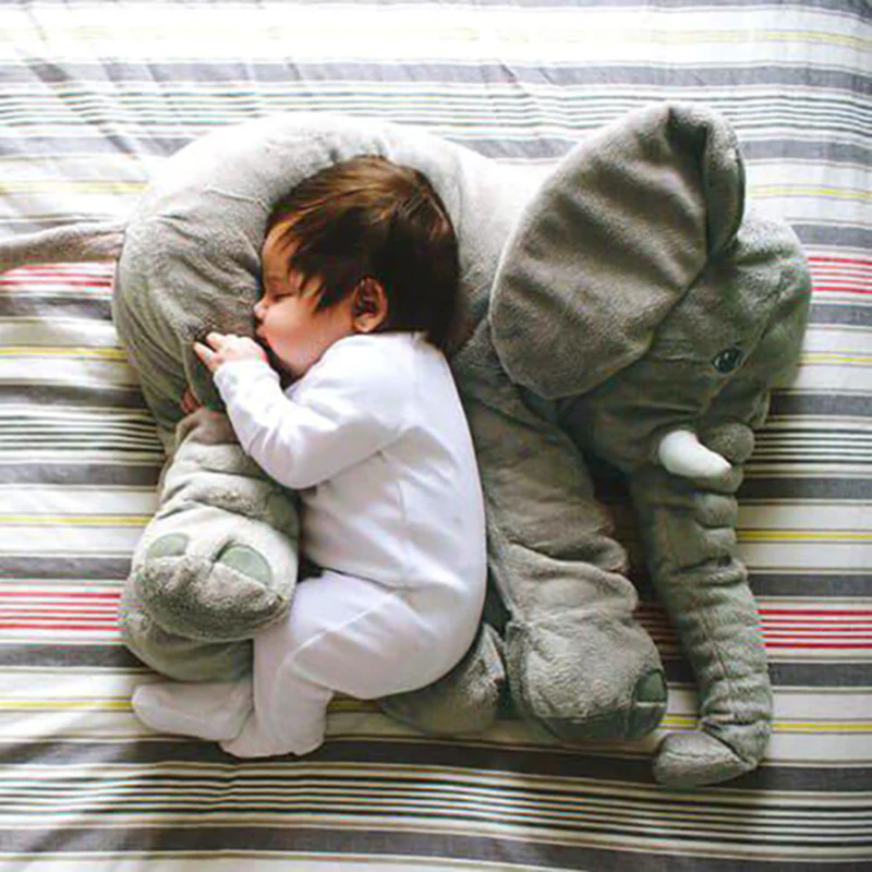 Zacht Pluche Olifant Babykussen 40cm of 60cm Knuffel voor Rust en Slaap | Sansoti