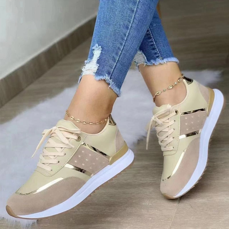 Dames Sneakers Ademend Comfort Casual Schoenen Elegant Design voor Dagelijks Gebruik Zachte Zool Sportieve Look Moderne Stijl | Sansoti
