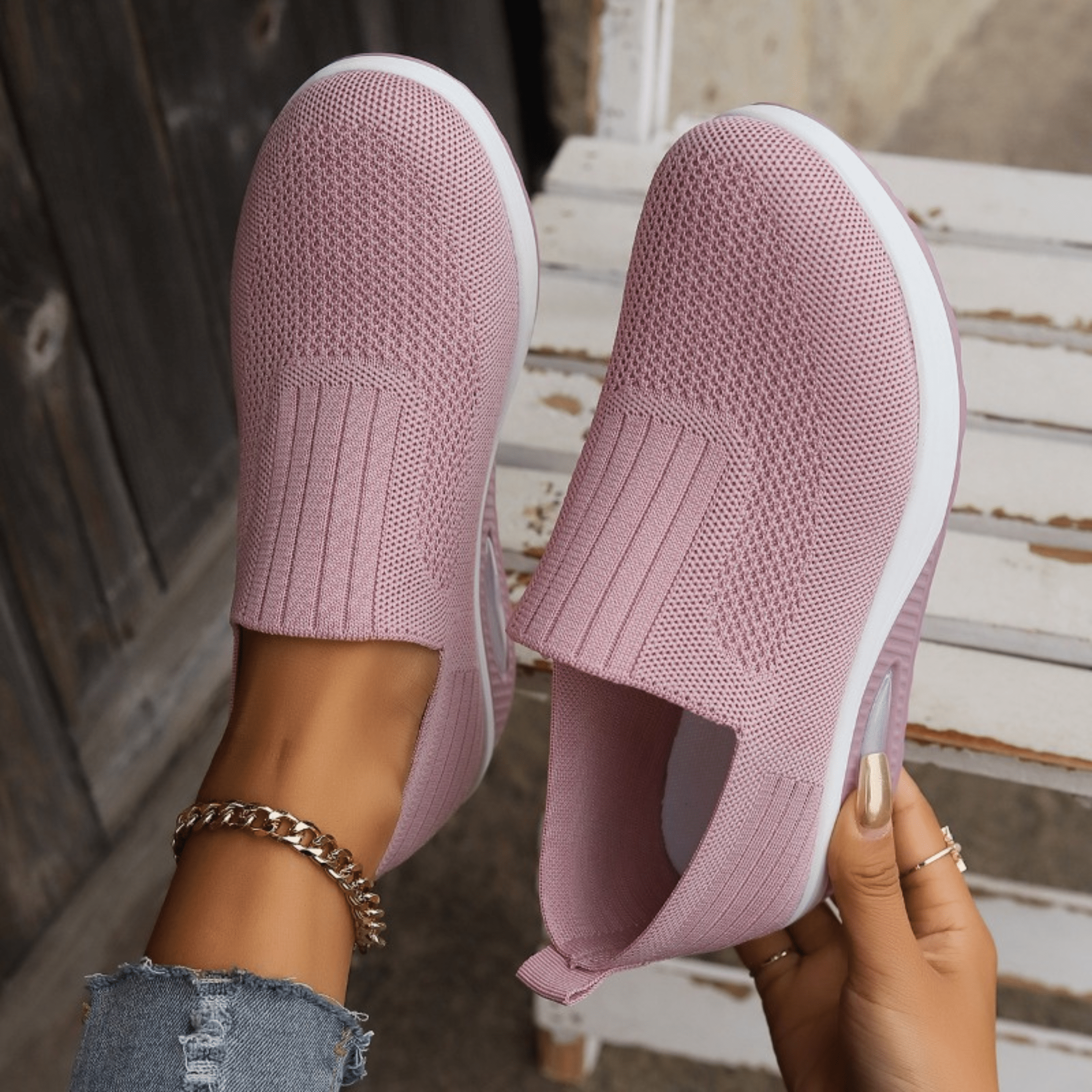 Sportieve Wandelsneakers met Ergonomische Ondersteuning Zwart Wit Marineblauw Beige Grijs Roze Rood Dames Heren Ademend Comfortabel Dagelijks | Sansoti